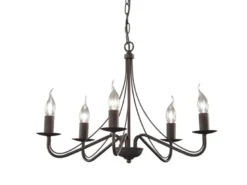 Kronleuchter COUNTRY Landhaus 5-flammig Metall in Rostoptik Ø 55cm
