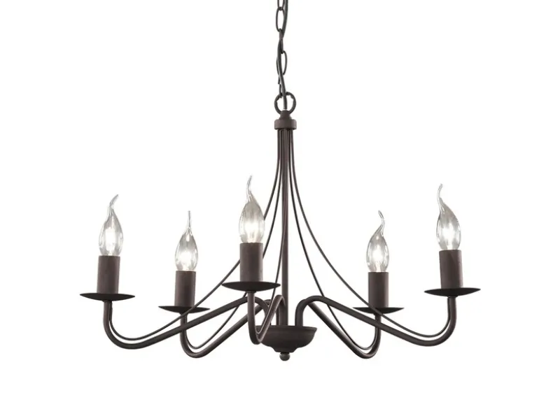 Kronleuchter COUNTRY Landhaus 5-flammig Metall in Rostoptik Ø 55cm