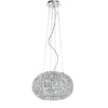 Kugel Pendelleuchte CONCERT Chrom mit Glas Kristallen, Ø 45cm