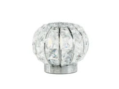 Kugel Tischleuchte CONCERT Chrom mit Glas Kristallen, Ø 16cm