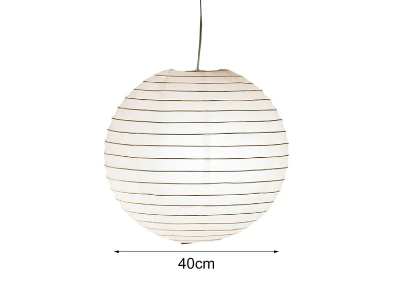 Lampenschirm Japan-Kugel PAPER Ø 40cm, Lampion Papier weiß