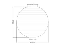Lampenschirm Japan-Kugel PAPER Ø 40cm, Lampion Papier weiß