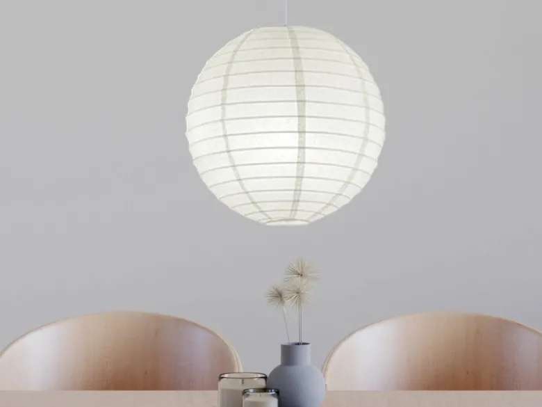 Lampenschirm Japan-Kugel PAPER Ø 40cm, Lampion Papier weiß