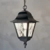 Landhausstil Außen Hängelampe NORFOLK Kettenlaterne mit Bleiglas, max. Höhe 60cm
