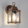 Landhausstil Außenwandleuchte MIRANDE, Wandlaterne Rostbraun, Höhe 22cm