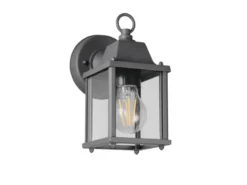 Landhausstil Außenwandleuchte MIRANDE, Wandlaterne Anthrazit, Höhe 22cm