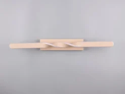 Lange LED Deckenleuchte GINKO Metall Beige, Breite 79cm