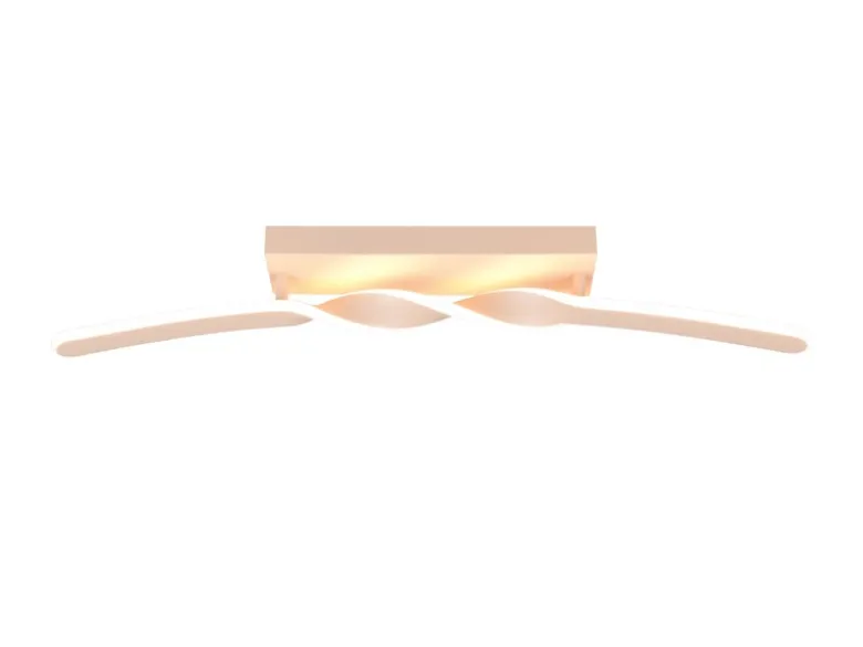 Lange LED Deckenleuchte GINKO Metall Beige, Breite 79cm