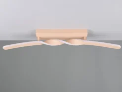 Lange LED Deckenleuchte GINKO Metall Beige, Breite 79cm