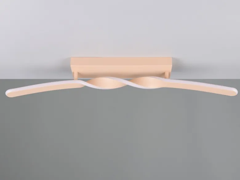Lange LED Deckenleuchte GINKO Metall Beige, Breite 79cm
