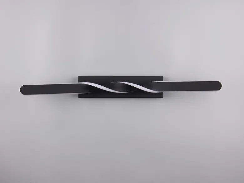 Lange LED Deckenleuchte GINKO Metall Schwarz, Breite 79cm