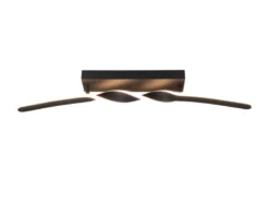 Lange LED Deckenleuchte GINKO Metall Schwarz, Breite 79cm