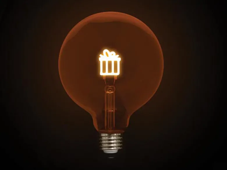LED Deko Globe Leuchtmittel Geschenk Gold mit E27 Fassung