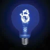 LED Deko Leuchtmittel Schneemann Blau mit E27 Fassung