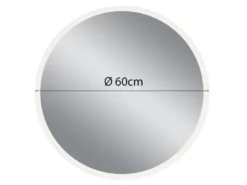 LED Lichtspiegel Bad Wandspiegel AURA rund Ø 60cm