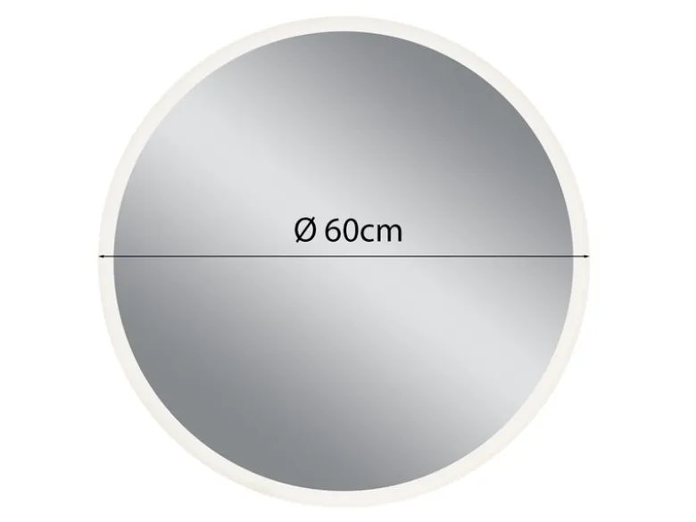 LED Lichtspiegel Bad Wandspiegel AURA rund Ø 60cm