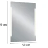 LED Lichtspiegel Wandspiegel LUCY rechteckig 50x70cm