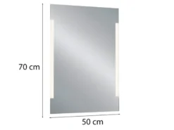LED Lichtspiegel Wandspiegel LUCY rechteckig 50x70cm