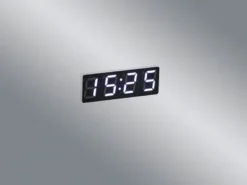LED Lichtspiegel Wandspiegel ILONKA mit digitaler Uhr rechteckig 50x70cm
