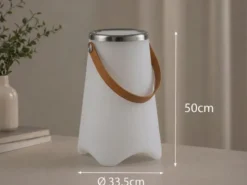 LED Akku Bodenlampe CALLOON mit RGB, Bluetooth Lautsprecher & Weinkühler 50cm