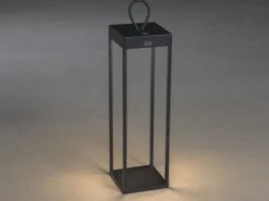 LED Akku Bodenleuchte RAVELLO, Aluminium Schwarz, Höhe 50cm