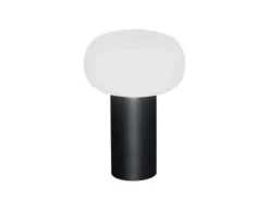 LED Akku Outdoor Tischleuchte ANTIBES mit RGB Farbwechsel, Schwarz Höhe 19cm