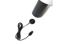 LED Akku Outdoor Tischleuchte ANTIBES mit RGB Farbwechsel, Schwarz Höhe 19cm
