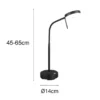 LED Akku Schreibtischlampe MORENO dimmbar mit Flexarm, Schwarz Höhe 45cm