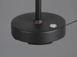 LED Akku Schreibtischlampe MORENO dimmbar mit Flexarm, Schwarz Höhe 45cm