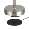 LED Akku Schreibtischlampe MORENO dimmbar mit Flexarm, Silber Höhe 45cm