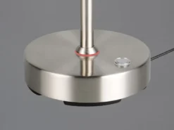 LED Akku Schreibtischlampe MORENO dimmbar mit Flexarm, Silber Höhe 45cm