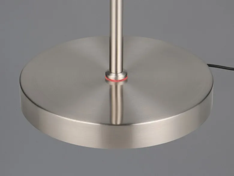 LED Akku Stehlampe MORENO dimmbar mit Flexarm, Silber Höhe 137cm