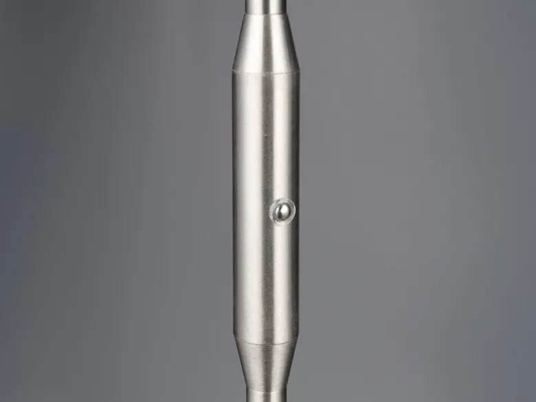 LED Akku Stehlampe MORENO dimmbar mit Flexarm, Silber Höhe 137cm