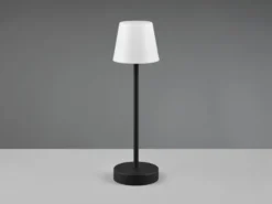 LED Akku Tischleuchte MARTINEZ für Innen & Außen, Schwarz 39cm