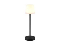 LED Akku Tischleuchte MARTINEZ für Innen & Außen, Schwarz 39cm