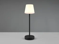 LED Akku Tischleuchte MARTINEZ für Innen & Außen, Schwarz 39cm