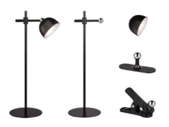 LED Akku Tischleuchte MAXIMA 3 in 1, per USB aufladbar, Schwarz max. Höhe 41cm