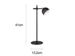 LED Akku Tischleuchte MAXIMA 3 in 1, per USB aufladbar, Schwarz max. Höhe 41cm