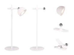 LED Akku Tischleuchte MAXIMA 3 in 1, per USB aufladbar, Weiß max. Höhe 41cm