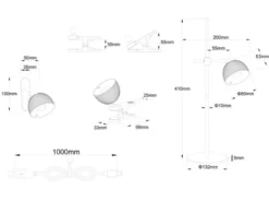 LED Akku Tischleuchte MAXIMA 3 in 1, per USB aufladbar, Weiß max. Höhe 41cm