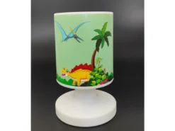 LED Akku Tischleuchte mit Dino Motiven per USB aufladbar, Höhe 20cm