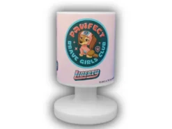 LED Akku Tischleuchte mit 3 Paw Patrol Rosa Motiven per USB aufladbar, Höhe 20cm