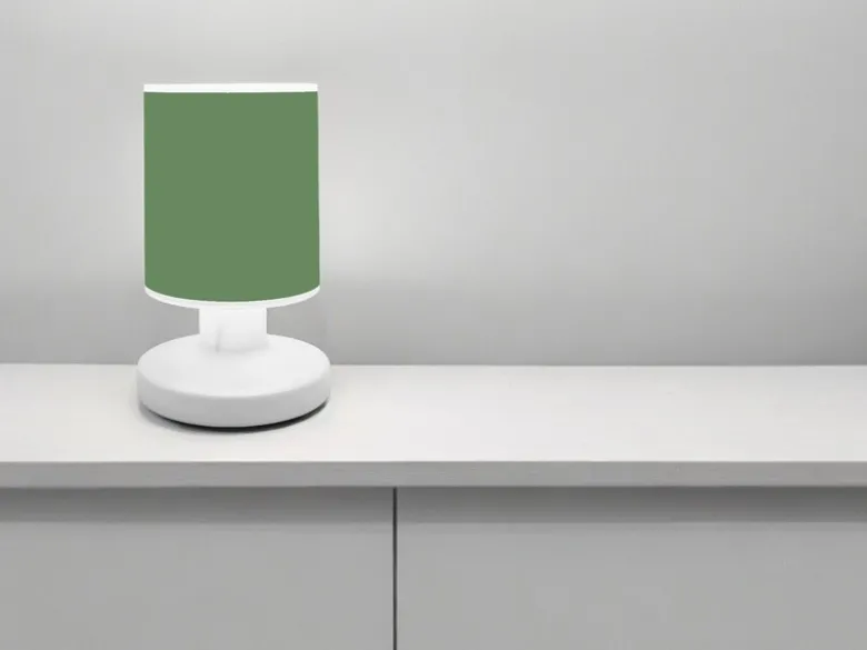 LED Akku Tischleuchte mit Schirm Salbeigrün per USB aufladbar, Höhe 20cm