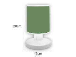 LED Akku Tischleuchte mit Schirm Salbeigrün per USB aufladbar, Höhe 20cm