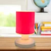 LED Akku Tischleuchte mit Schirm Rosa, per USB aufladbar, Höhe 20cm