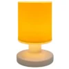 LED Akku Tischleuchte mit Schirm Sonnengelb, per USB aufladbar, Höhe 20cm