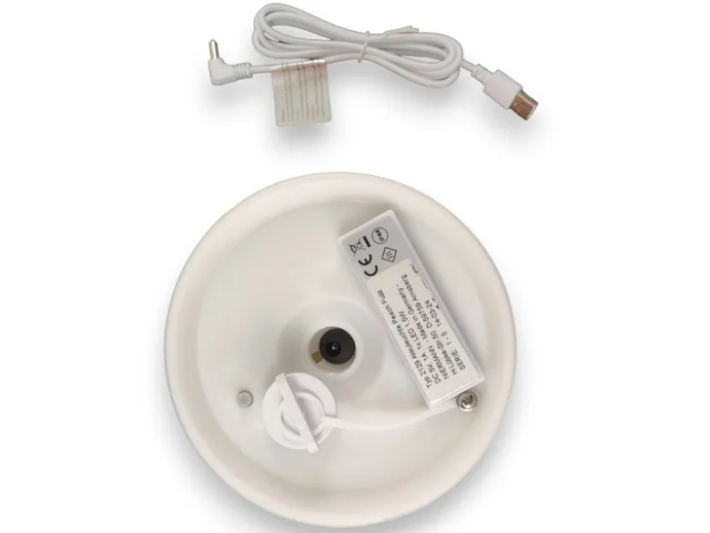 LED Akku Tischleuchte mit Schirm Sonnengelb, per USB aufladbar, Höhe 20cm