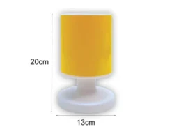 LED Akku Tischleuchte mit Schirm Sonnengelb, per USB aufladbar, Höhe 20cm