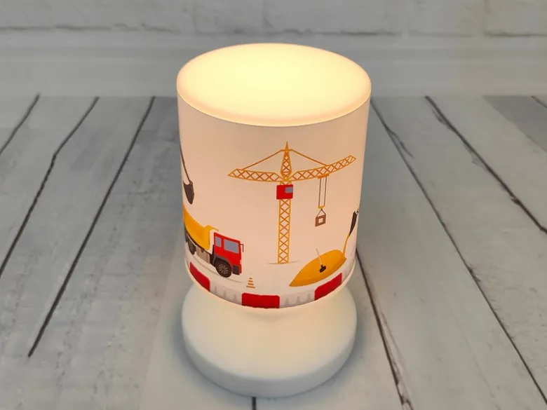 LED Akku Tischleuchte Motiv Baustelle per USB aufladbar, Höhe 20cm