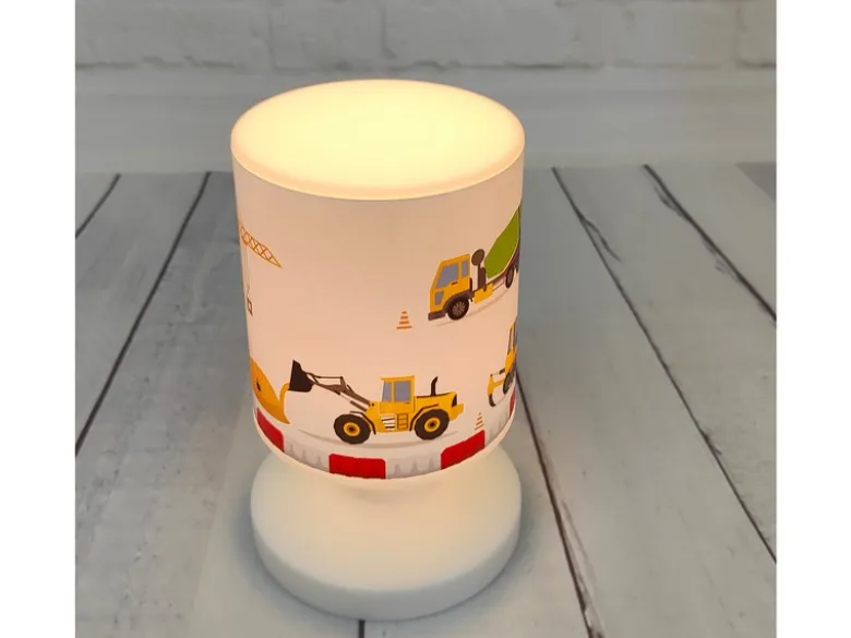 LED Akku Tischleuchte Motiv Baustelle per USB aufladbar, Höhe 20cm
